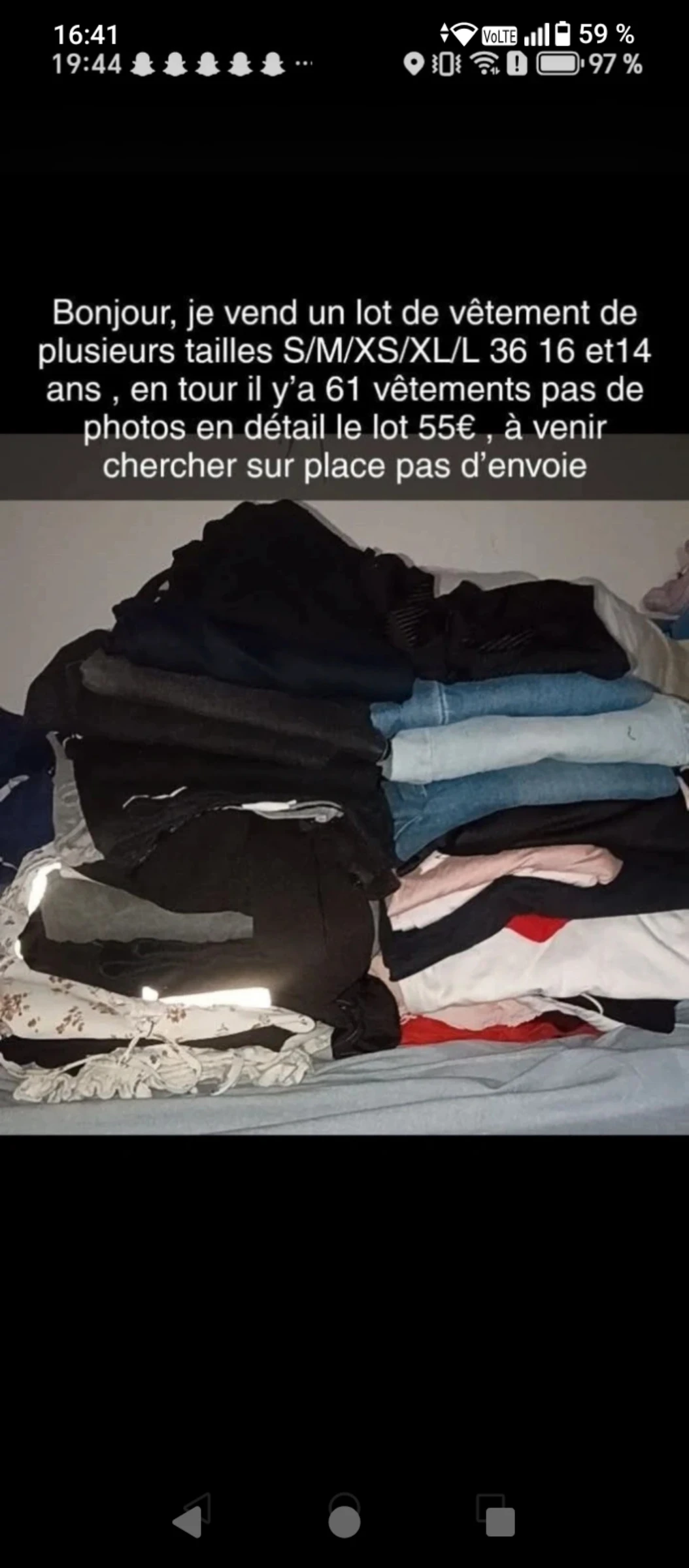 lot de vêtements 